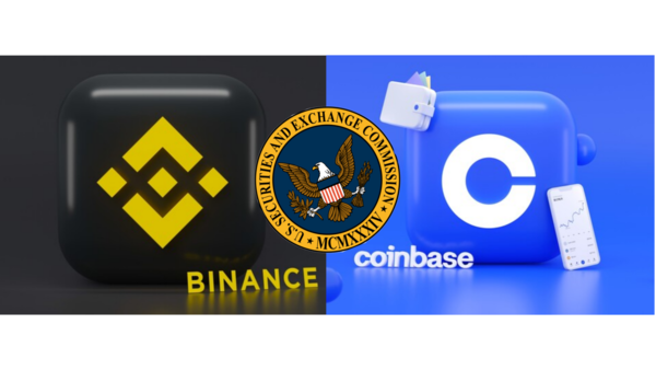 미국 증권거래위원회(SEC)와 바이낸스, 코인베이스. 출처=위키미디어 커먼스, Mariia Shalabaieva/ Unsplash