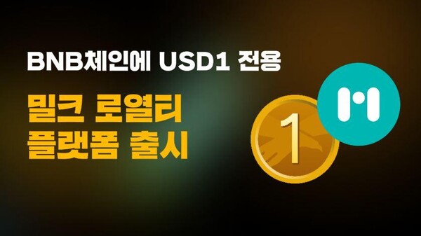 밀크파트너스, BNB체인에 USD1 로열티 플랫폼 출시